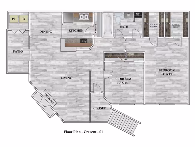 Unit 1201 floor plan